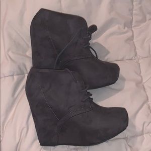 Grey Wedges Heels *SOLD*